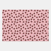 Valentijnsdag Liefde Bug en Bee Mine Insecten Roze Inpakpapier Vel (Voorkant 3)