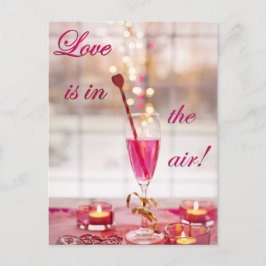 Valentijnsdag Liefde Champagne Feestdagenkaart