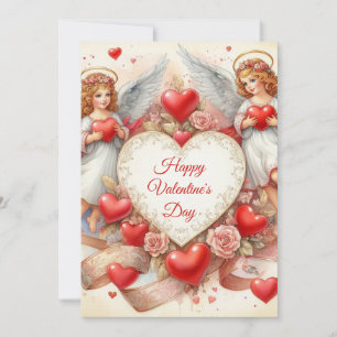 Valentijnsdag Liefde Cherubijnen Engelen Feestdagenkaart