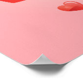 Valentijnsdag liefde citaat met hart poster (Hoek)