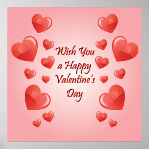 Valentijnsdag liefde citaat met hart poster