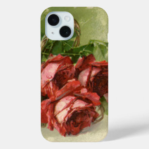 Valentijnsdag Liefde, Crimson Red Roses iPhone 15 Case