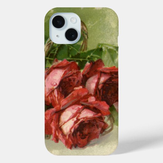 Valentijnsdag Liefde, Crimson Red Roses Case-Mate iPhone Case (Achterkant)