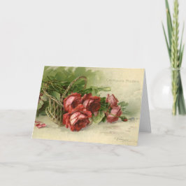 Valentijnsdag Liefde, Crimson Red Roses Feestdagen Kaart