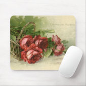 Valentijnsdag Liefde, Crimson Red Roses Muismat (Met muis)