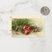  Valentijnsdag Liefde, Crimson Red Roses Notitiekaartje (Voorkant / Achterkant in situ)