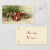  Valentijnsdag Liefde, Crimson Red Roses Notitiekaartje (Voorkant / Achterkant)