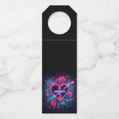 Valentijnsdag liefde doet pijn Neon hart Flessenhanger (Voorkant)