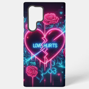 Valentijnsdag liefde doet pijn Neon hart Samsung Galaxy Hoesje