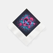Valentijnsdag liefde doet pijn Neon hart Servet (Hoek)