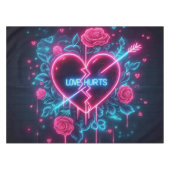 Valentijnsdag liefde doet pijn Neon hart Tafelkleed (Voorkant (Horizontaal))