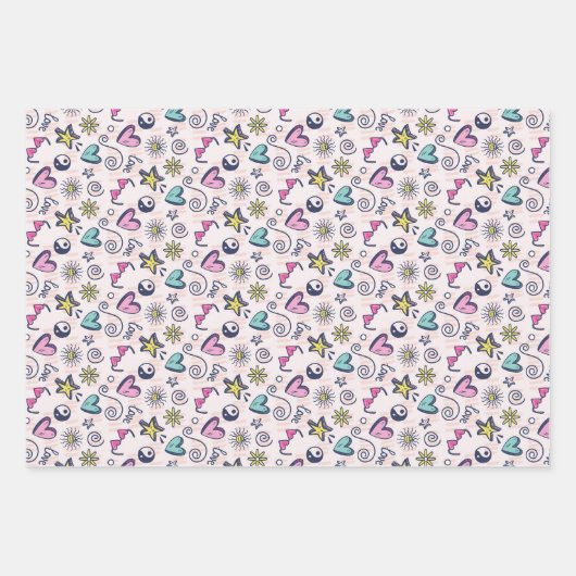 Valentijnsdag Liefde en hartslag Roze Patroon Inpakpapier Vel (Voorkant 3)