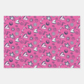 Valentijnsdag Liefde en hartslag Roze Patroon Inpakpapier Vel (Voorkant 2)