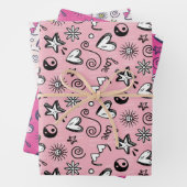 Valentijnsdag Liefde en hartslag Roze Patroon Inpakpapier Vel (In situ)