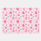 Valentijnsdag Liefde en Hartzakje Roze Patroon Inpakpapier Vel (Voorkant)