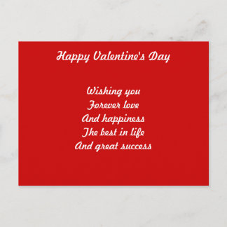 Valentijnsdag liefde en succes feestdagenkaart