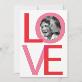 Valentijnsdag LIEFDE Foto Uitnodiging voor Verlovi