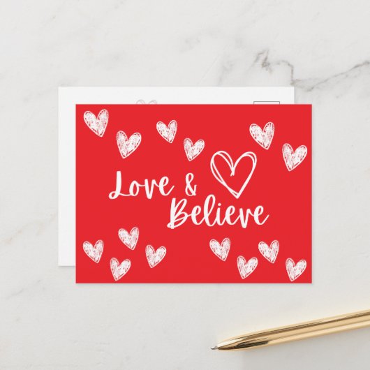 Valentijnsdag Liefde & Geloof Collectie Briefkaart (Voorkant / Achterkant in situ)