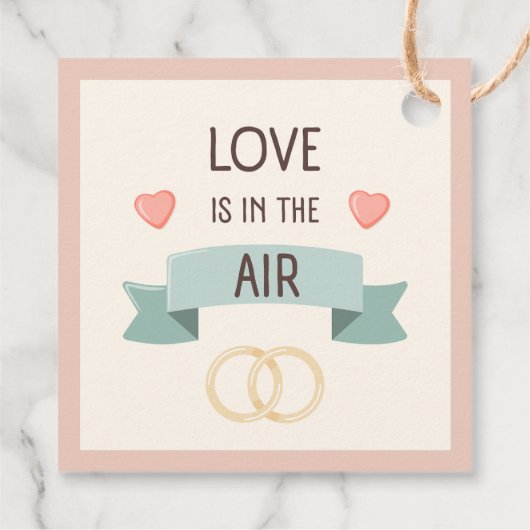 Valentijnsdag - Liefde hangt in de lucht Bedankjes Labels (Achterkant)