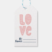 Valentijnsdag liefde hangt in de lucht cadeaulabel (Voorkant)