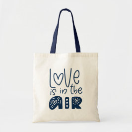 Valentijnsdag liefde hangt in de lucht tote bag