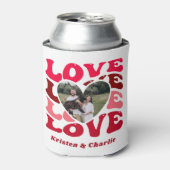 Valentijnsdag Liefde Hart Custom Photo Blikjeskoeler (Blikje Voorkant)