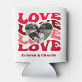 Valentijnsdag Liefde Hart Custom Photo Blikjeskoeler (Achterkant)