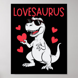 Valentijnsdag Liefde Hart Dinosaur Lovesaurus T-re Poster