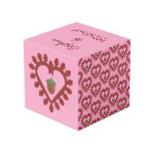 Valentijnsdag Liefde Hart Eikel Aangepaste Namen Kubus (Achter hoekig)
