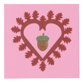 Valentijnsdag Liefde Hart Eikel Aangepaste Namen Kubus (Voorkant)