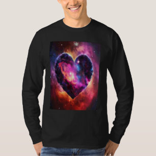 Valentijnsdag Liefde Hart Galaxy Vriendin Verloofd T-shirt