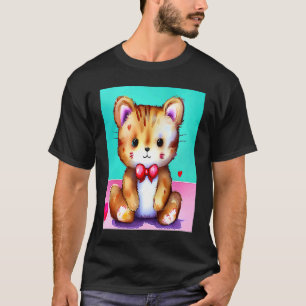 Valentijnsdag Liefde Hart Kat Teddy Vriendin T-shirt