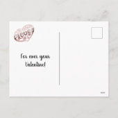 Valentijnsdag liefde hart metallic roos goud wit feestdagenkaart (Achterkant)