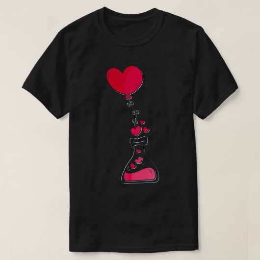 Valentijnsdag liefde hart rood beste cadeau chemie t-shirt (Design voorkant)