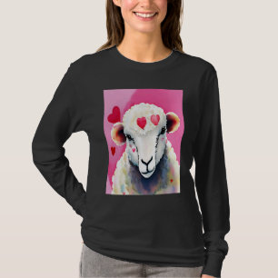 Valentijnsdag Liefde Hart Schaap Vriendin Verloofd T-shirt