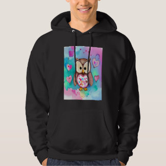 Valentijnsdag Liefde Hart Uil Teddy Vriendin Hoodie