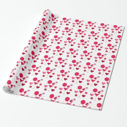 Valentijnsdag Liefde & Harten Cadeaupapier (Uitgerold)