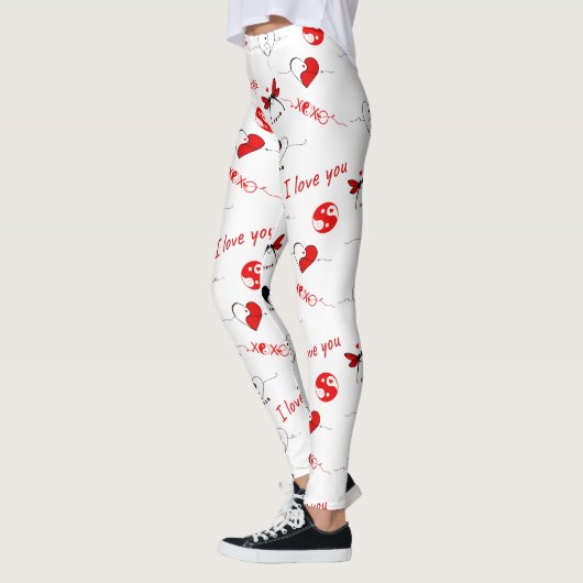 Valentijnsdag Liefde & Harten Leggings (Links)