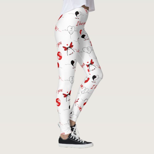 Valentijnsdag Liefde & Harten Leggings (Rechts)