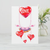 Valentijnsdag Liefde & Hartencollectie ❤️ Feestdagenkaart (Staand voorkant)