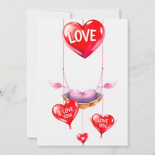 Valentijnsdag Liefde & Hartjes Collectie ❤️ Feestdagenkaart (Voorkant)