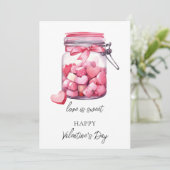 Valentijnsdag Liefde is Lief Feestdagenkaart (Staand voorkant)