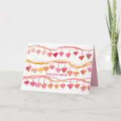 Valentijnsdag Liefde Je Meer Aquarel Harten Kaart (Voorkant)