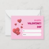 Valentijnsdag Liefde Kaart Notitiekaartje (Voorkant)