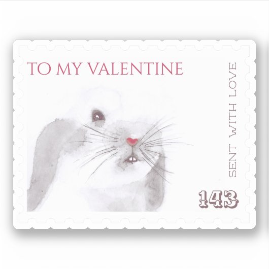 Valentijnsdag Liefde letter stempel Sticker (Voorkant)
