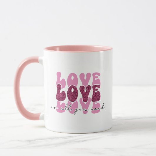 Valentijnsdag "Liefde Liefde Liefde" Mok (Links)