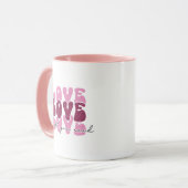 Valentijnsdag "Liefde Liefde Liefde" Mok (Voorkant links)