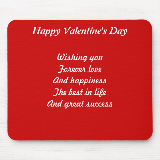 Valentijnsdag liefde muismat (Voorkant)