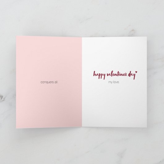 Valentijnsdag | Liefde overwint alles Feestdagen Kaart (Binnen)