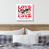 Valentijnsdag liefde paar aangepaste foto canvas afdruk (Insitu (Slaapkamer))